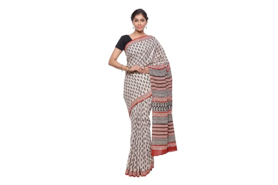 Block Printed Cotton Sarees