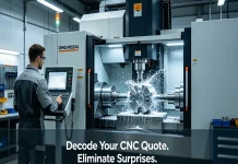 How to Scientifically Obtain CNC Machining Quotes and Avoid Hidden Costs and Delivery Delays A modern CNC machining center in operation at a high-tech manufacturing facility, symbolizing precision and transparency in quoting.