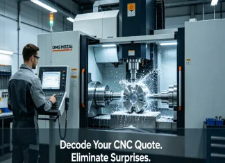 How to Scientifically Obtain CNC Machining Quotes and Avoid Hidden Costs and Delivery Delays A modern CNC machining center in operation at a high-tech manufacturing facility, symbolizing precision and transparency in quoting.